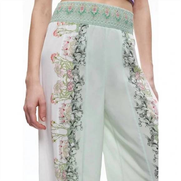 NEW ALICE + OLIVIA alabama palazzo wide leg pants in floral fest